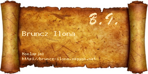 Bruncz Ilona névjegykártya